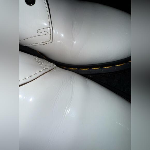 NEW WHITE PATENT LEATHER Dr. Martens GENUINE Leather SZ 7 LOAFERS - Picture 11 of 11